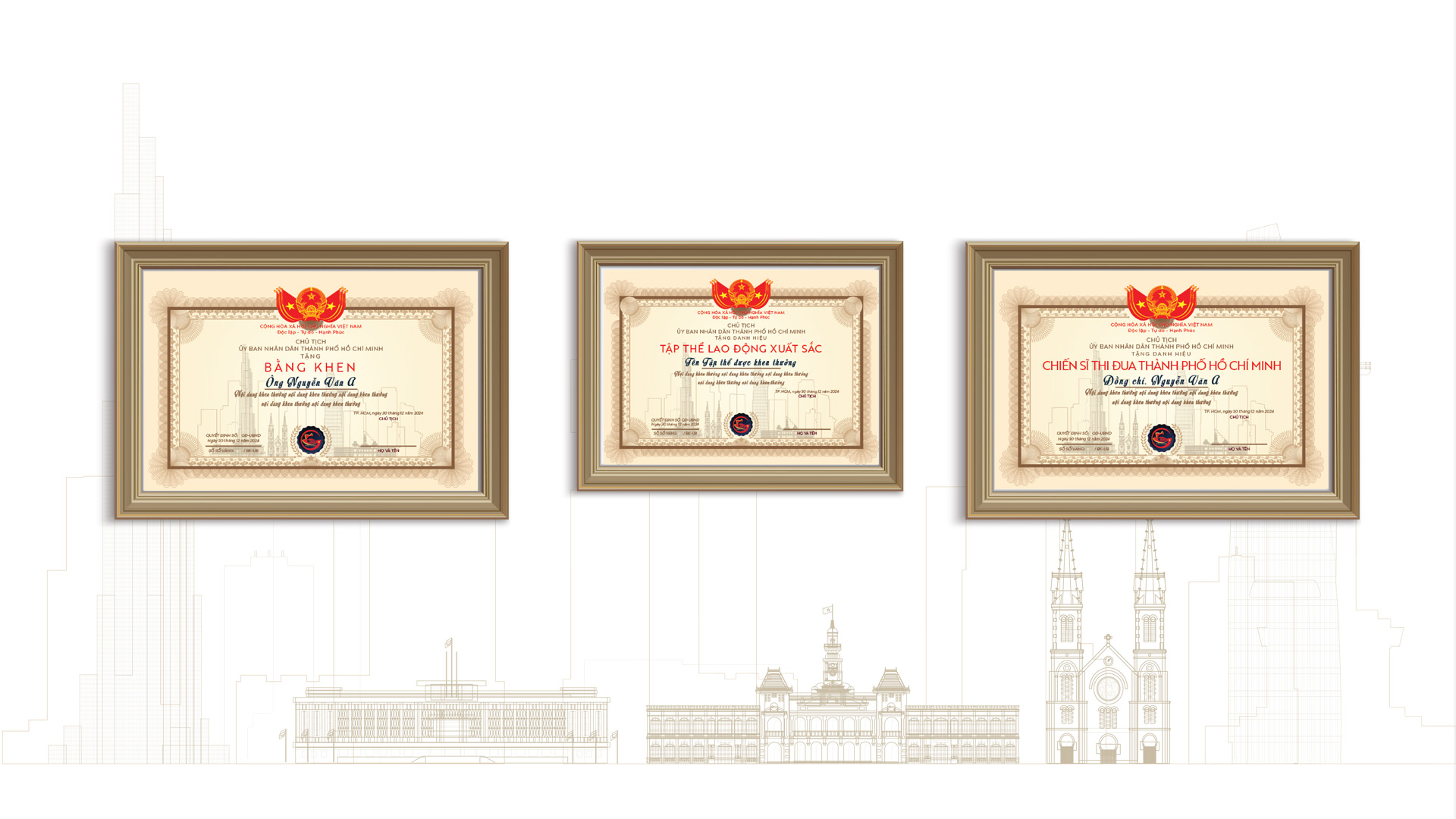 Hiện vật khen thưởng TP. HCM